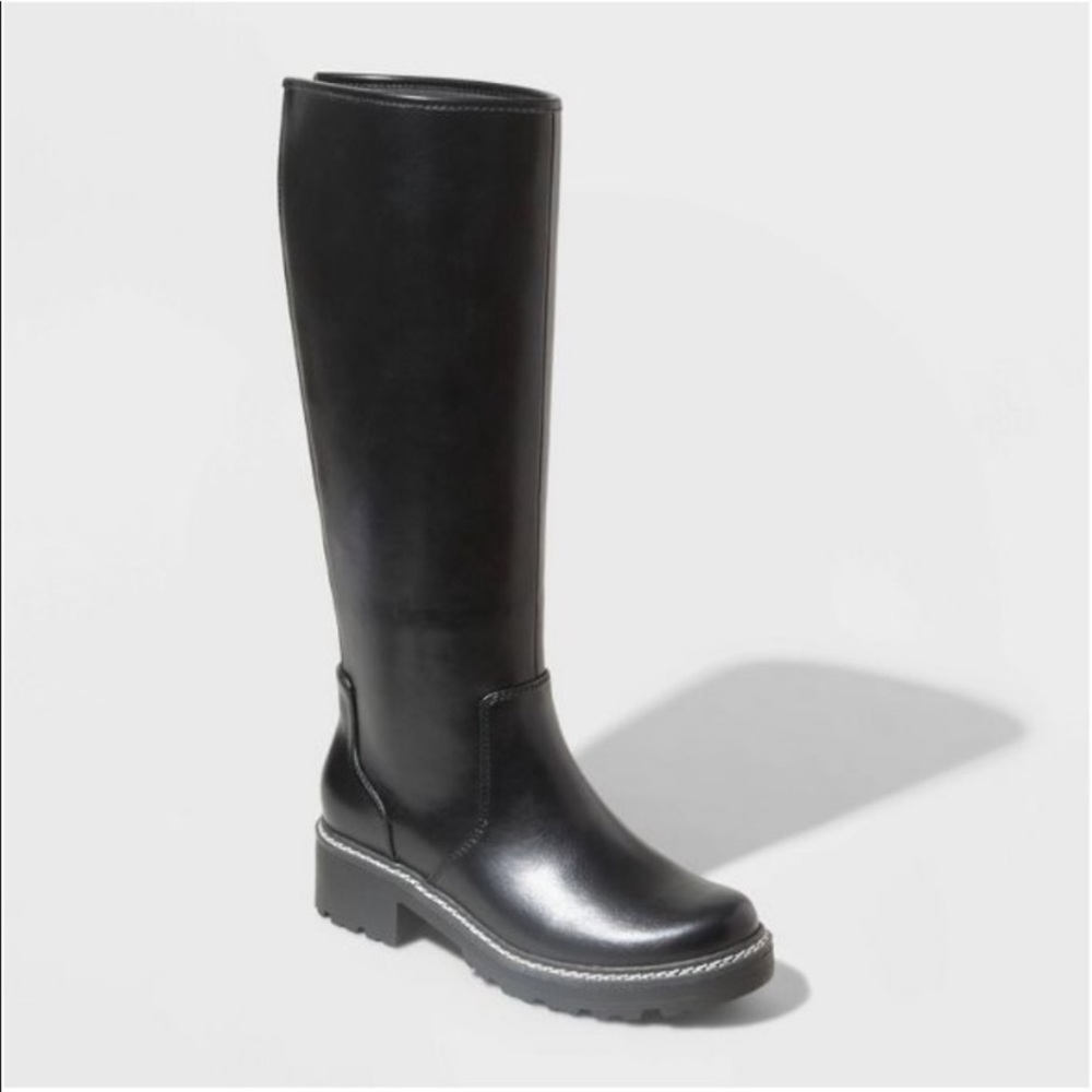 Universal Thread Sleek Black Knee-High Boots - image 1